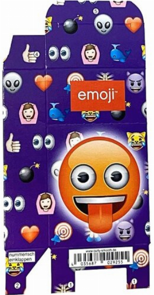 Zigaretten-Faltschachtel emoji Zunge Motiv 20er