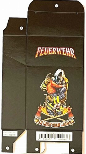 Zigaretten-Faltschachtel Feuerwehr Wir retten Leben Motiv 25er