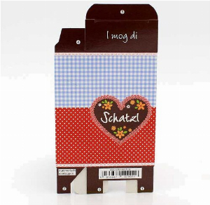 Zigaretten-Faltschachtel I mog di Schatzl Motiv 20er