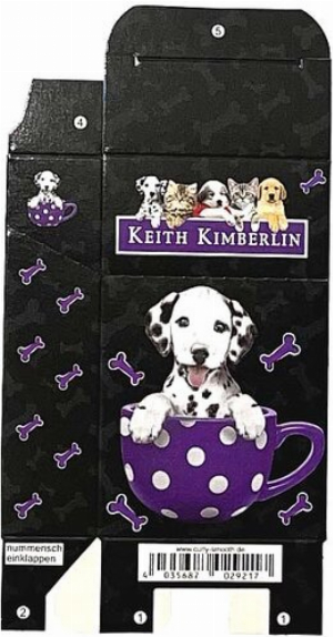 Zigaretten-Faltschachtel Keith Kimberlin Dalmatiner Motiv 25er