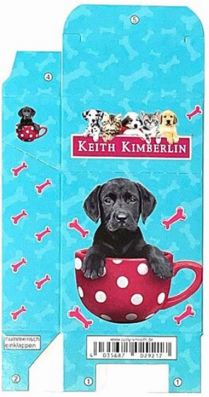 Zigaretten-Faltschachtel Keith Kimberlin Labrador Motiv 25er