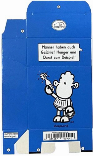 Zigaretten-Faltschachtel sheepworld Männer haben auch Gefühle! Hunger und Durst zum Beispiel! Motiv 25er