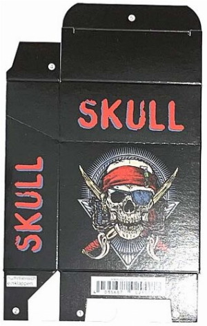 Zigaretten-Faltschachtel Skull Rot Motiv 25er