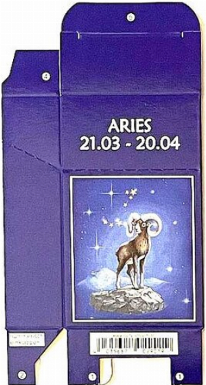 Zigaretten-Faltschachtel Sternzeichen Aries/Widdes Motiv 20er