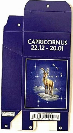 Zigaretten-Faltschachtel Sternzeichen Capricornius/Steinbock Motiv 20er