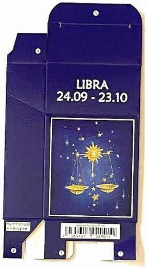 Zigaretten-Faltschachtel Sternzeichen Libra/Waage Motiv 20er