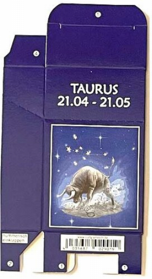 Zigaretten-Faltschachtel Sternzeichen Taurus/Stier Motiv 20er