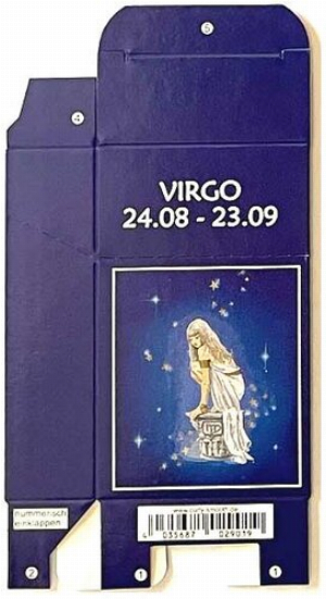 Zigaretten-Faltschachtel Sternzeichen Virgo/Jungfrau Motiv 20er