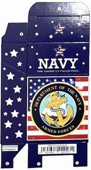 Zigaretten-Faltschachtel USA Navy Motiv 20er