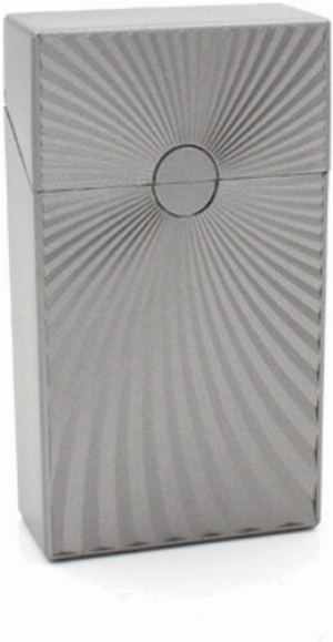 Zigarettenbox 100mm Wellen Design Antrazith