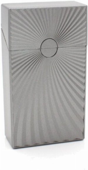 Zigarettenbox 100mm Wellen Design Antrazith