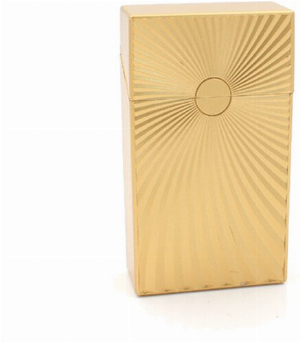 Zigarettenbox 100mm Wellen Design Gold