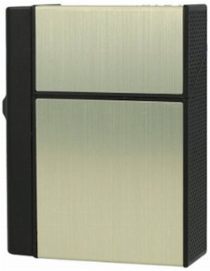 Zigarettenbox Angelo mit Jet Feuerzeug gold