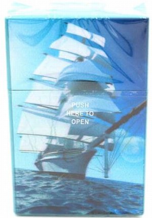 Zigarettenbox Atomic King-Size Maritim Hellblau