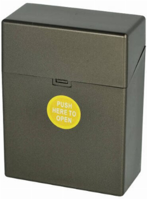 Zigarettenbox Kunststoffteilen 30er Clic Boxx braun-metallic