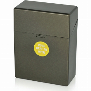 Zigarettenbox Kunststoffteilen 30er Clic Boxx braun-metallic