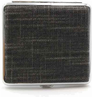 Zigarettenetui Canvas-Chromrahmen Schwarz 18er
