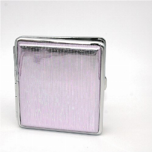 Zigarettenetui für ca. 20 Zigaretten, rose mit Regenbogenfarben