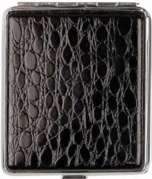 Zigarettenetui Kunstleder schwarz Nr.4