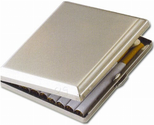 Zigarettenetui Metall Chrom Satiniert