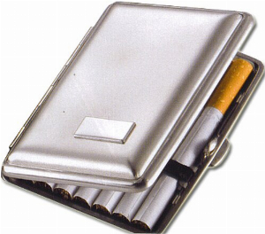 Zigarettenetui Metall Nickel satiniert
