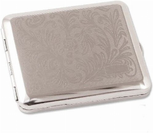 Zigarettenetui mit Blumen-Ornament