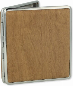 Zigarettenetui mit Holzoptik hellbraun 20er
