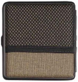 Zigarettenetui mit Netzfach außen dunkelgrün