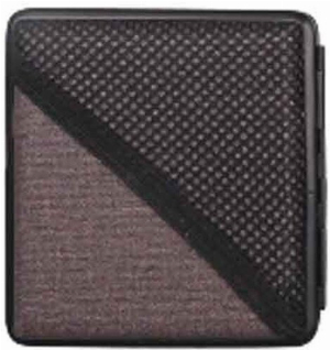 Zigarettenetui mit Netzfach außen grau