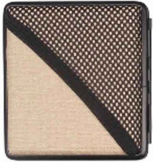 Zigarettenetui mit Netzfach außen hellbraun