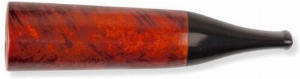Zigarillospitze Bruyere orange/black Acrylmundstück 13mm mit Stoffbeutel