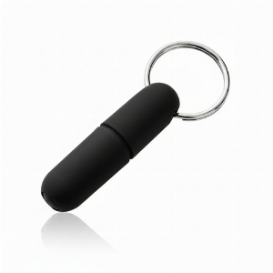 Zigarrenbohrer Schlüsselanhänger Kunststoff Schwarz Ø 8mm