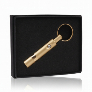Zigarrenbohrer Schlüsselanhänger Metall Gold Ø 7mm