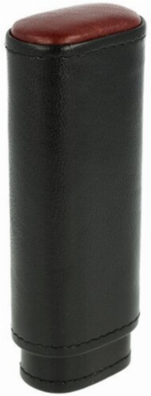 Zigarrenetui für 2 Zigarren in Schwarz mit brauner Unterseite