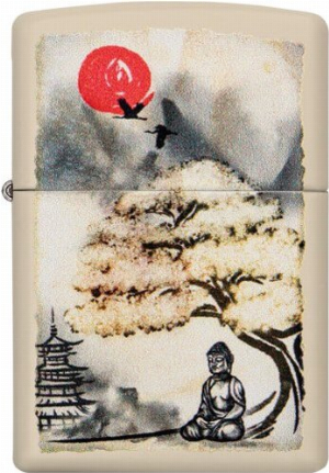 ZIPPO crome color Bonsai Buddah