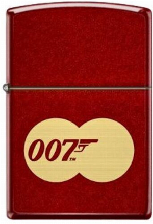Zippo Feuerzeug 007 Double Circle Metallic Red gelasert