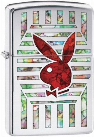 Zippo Feuerzeug 260 Playboy Bunny Chrom/Rot