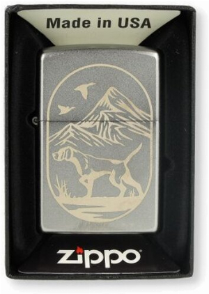 Zippo Feuerzeug Hunting Dog Design