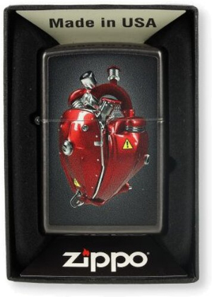 Zippo Feuerzeug Heart Engine Design