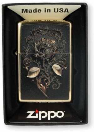 Zippo Feuerzeug Golden Rose Design