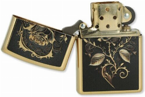 Zippo Feuerzeug Golden Rose Design