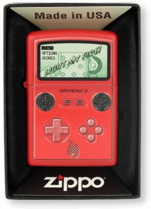 Zippo Feuerzeug Retro Game Design