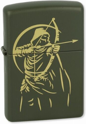 Zippo Feuerzeug Bow Hunter Design Green Matte