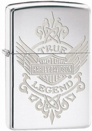 Zippo Feuerzeug chrom poliert Harley Davidson True Legend