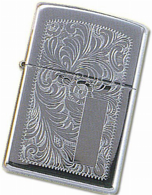 Zippo-Feuerzeug Chrom poliert Venezian Breit