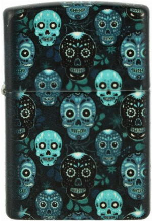 Zippo Feuerzeug color 540° Sugar Skulls Glow in the Dark