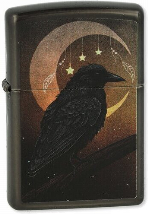 Zippo Feuerzeug Crow and Moon Design