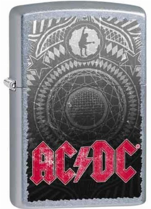  Zippo Feuerzeug Design street chrom color AC/DC