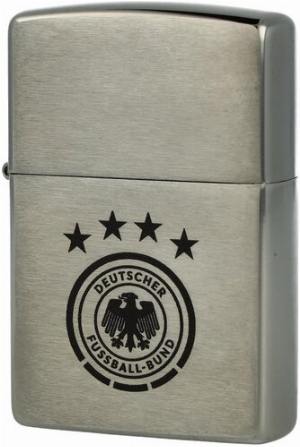 Zippo Feuerzeug DFB Logo chrom brushed