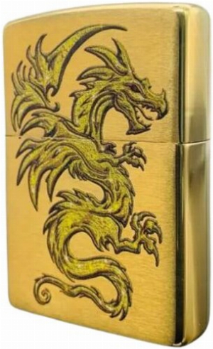 Zippo Feuerzeug Dragon Design Gold/Gelb